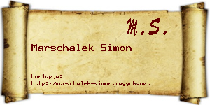 Marschalek Simon névjegykártya